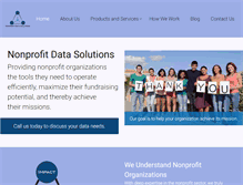 Tablet Screenshot of nonprofitdatasolutions.com